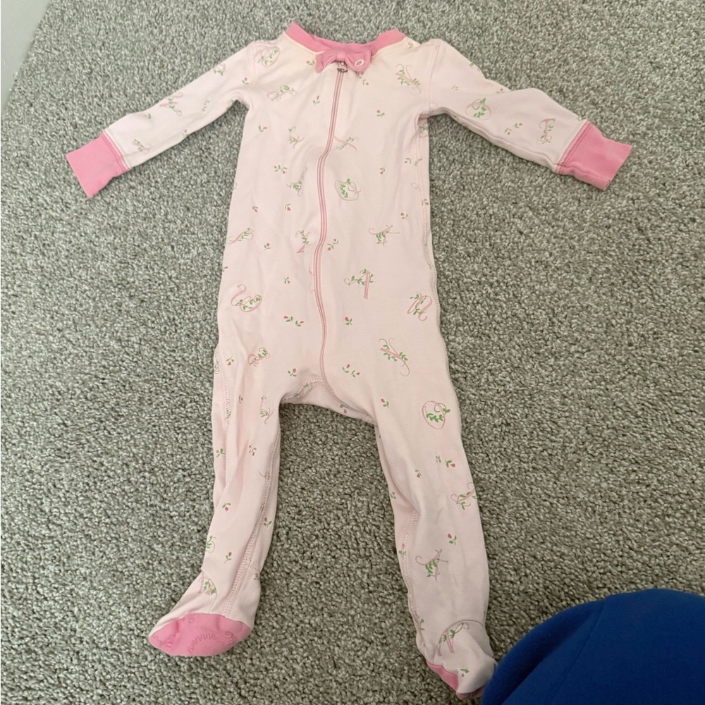 The Beaufort Bonnet Company Pink Floral Footie